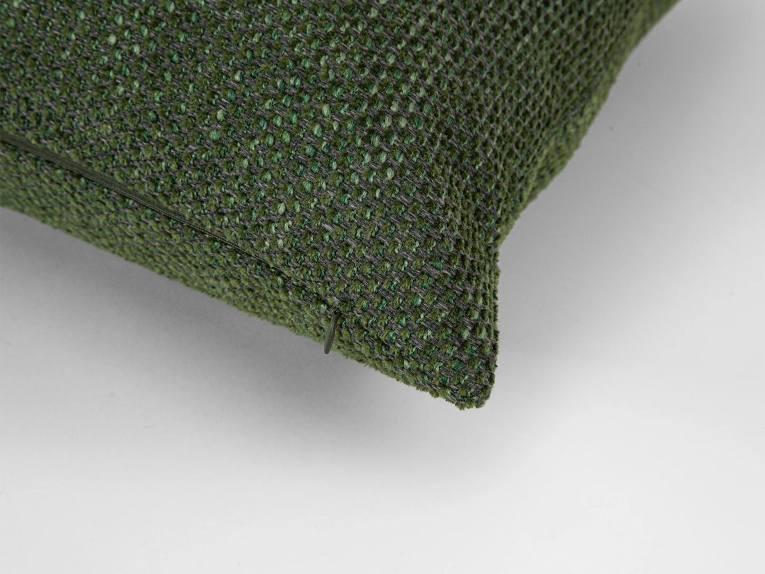 Green Textured Pillow Cover