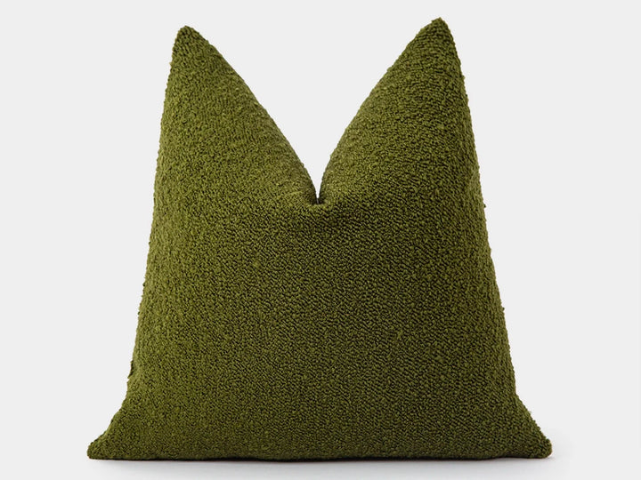 Olive Green Alpaca Pillow Cover
