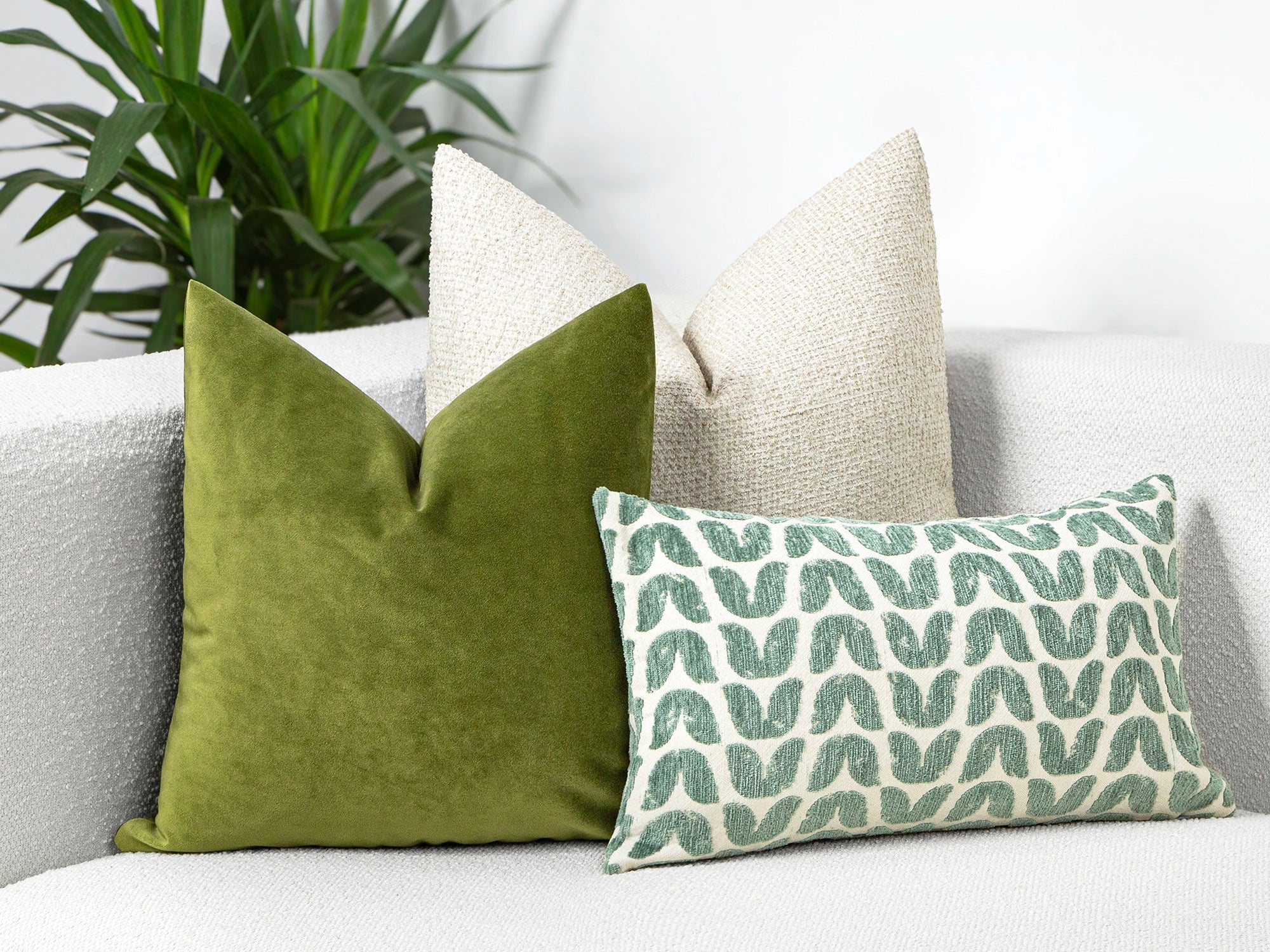 Light Green Velvet Pillow Cover