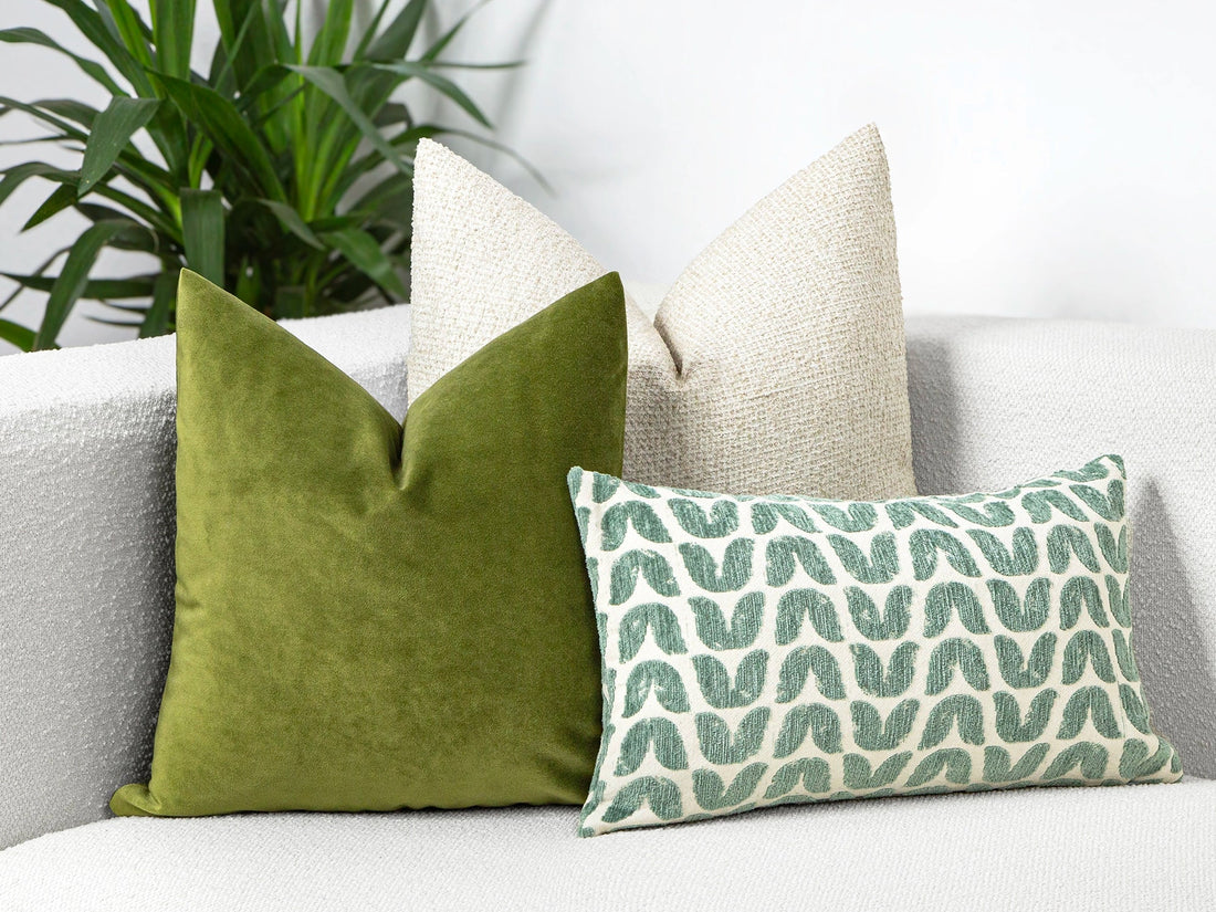 Light Green Velvet Pillow Cover