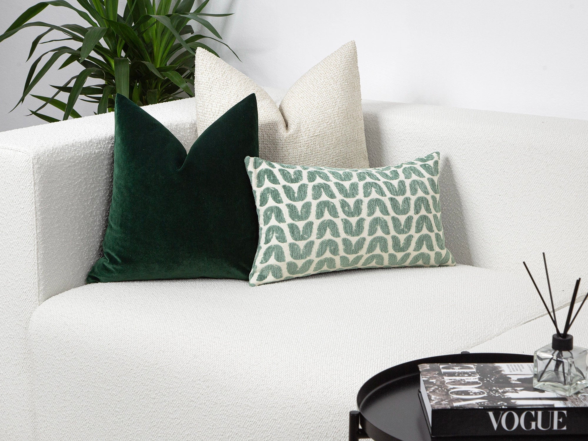 Dark Green Velvet Pillow Cover