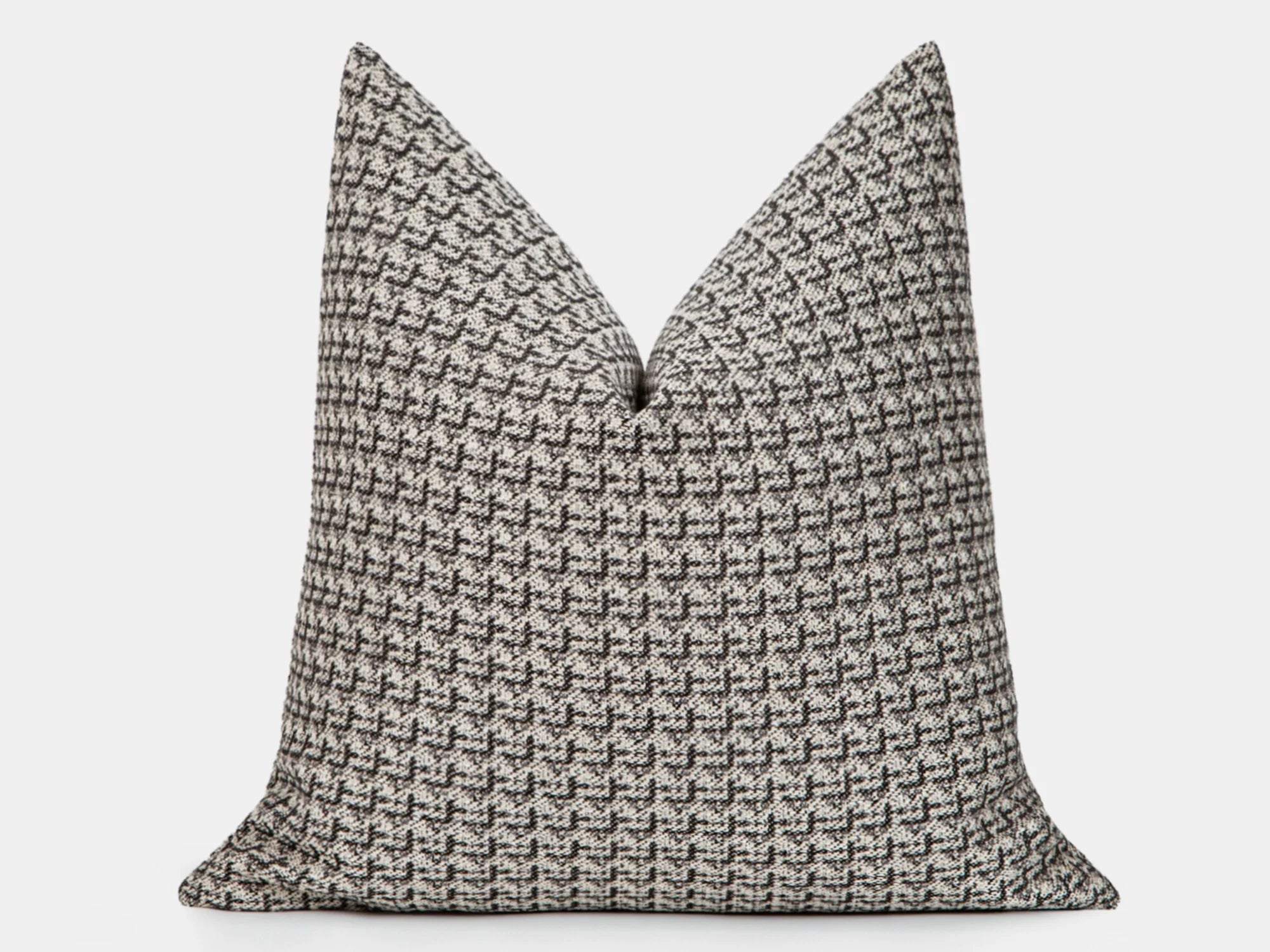 Greige & Charcoal Lattice Pillow Cover