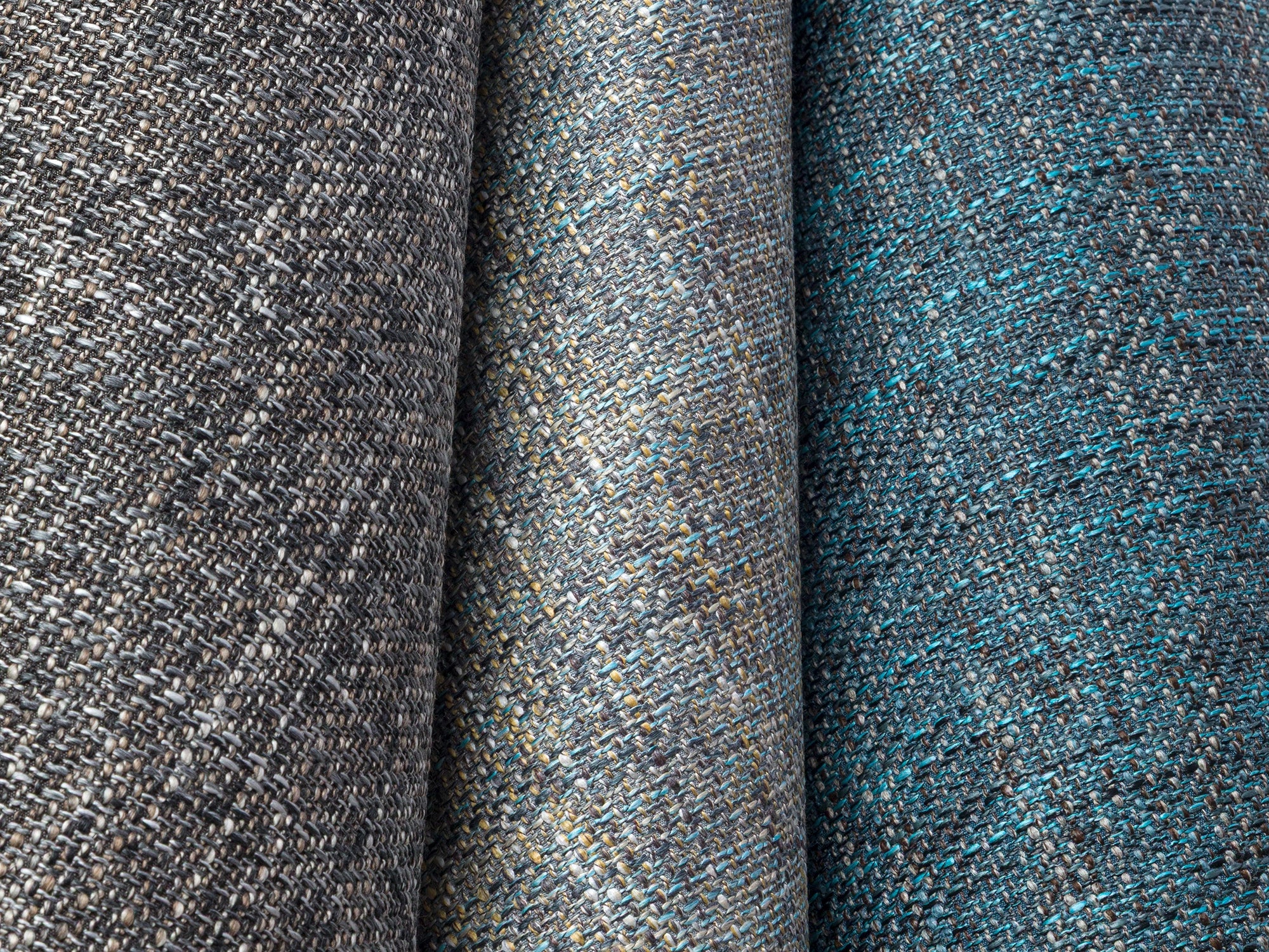 Light Blue Woven Upholstery Fabric - Linen Look