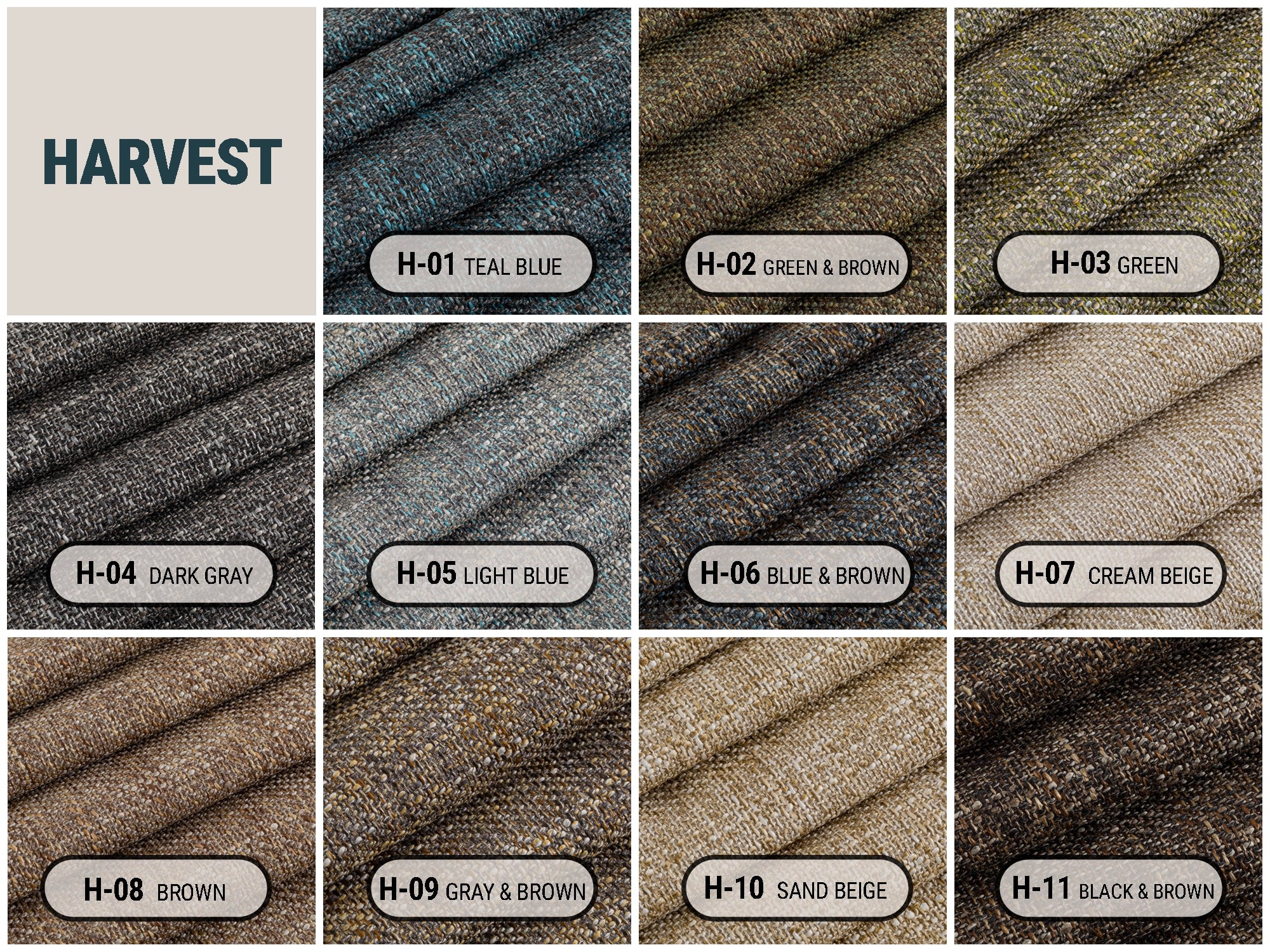 Woven Upholstery Fabric - Linen Look | Harvest