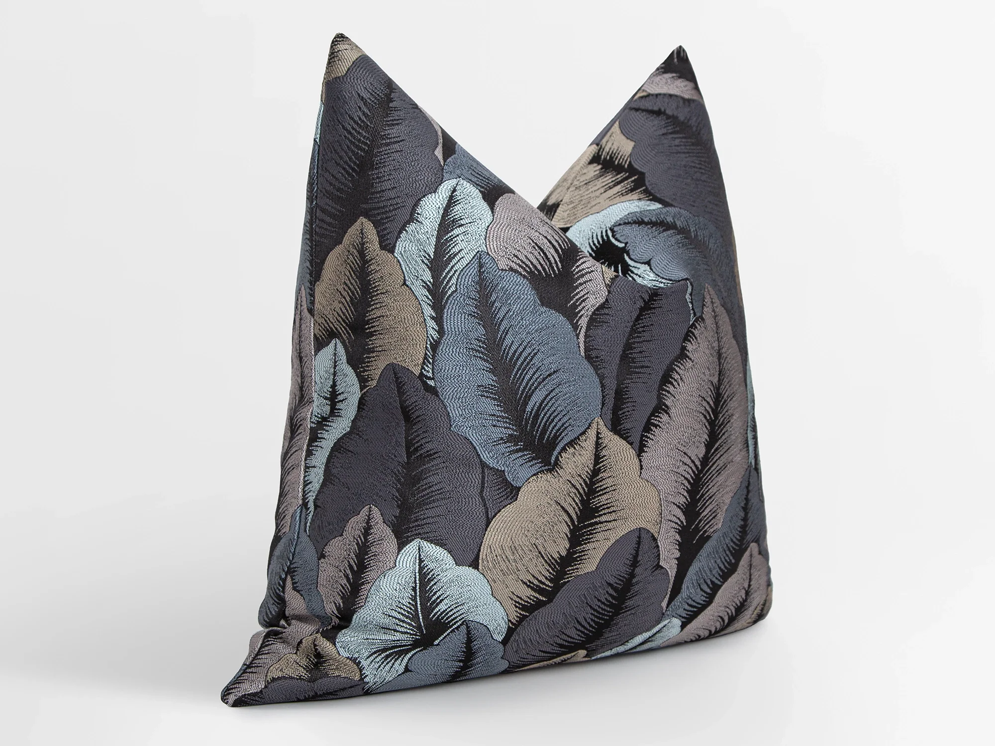 Ice Blue Jacquard Pillow Cover - Woven & Luxury