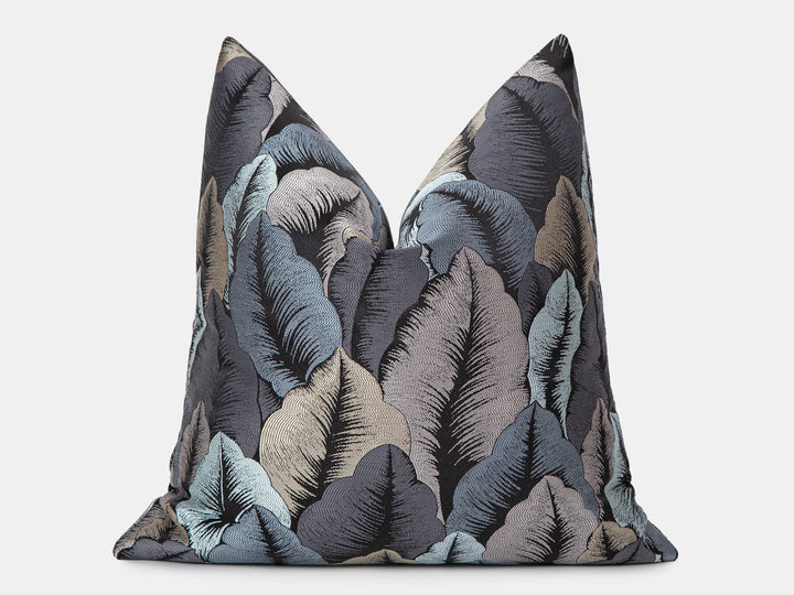 Ice Blue Jacquard Pillow Cover - Woven & Luxury