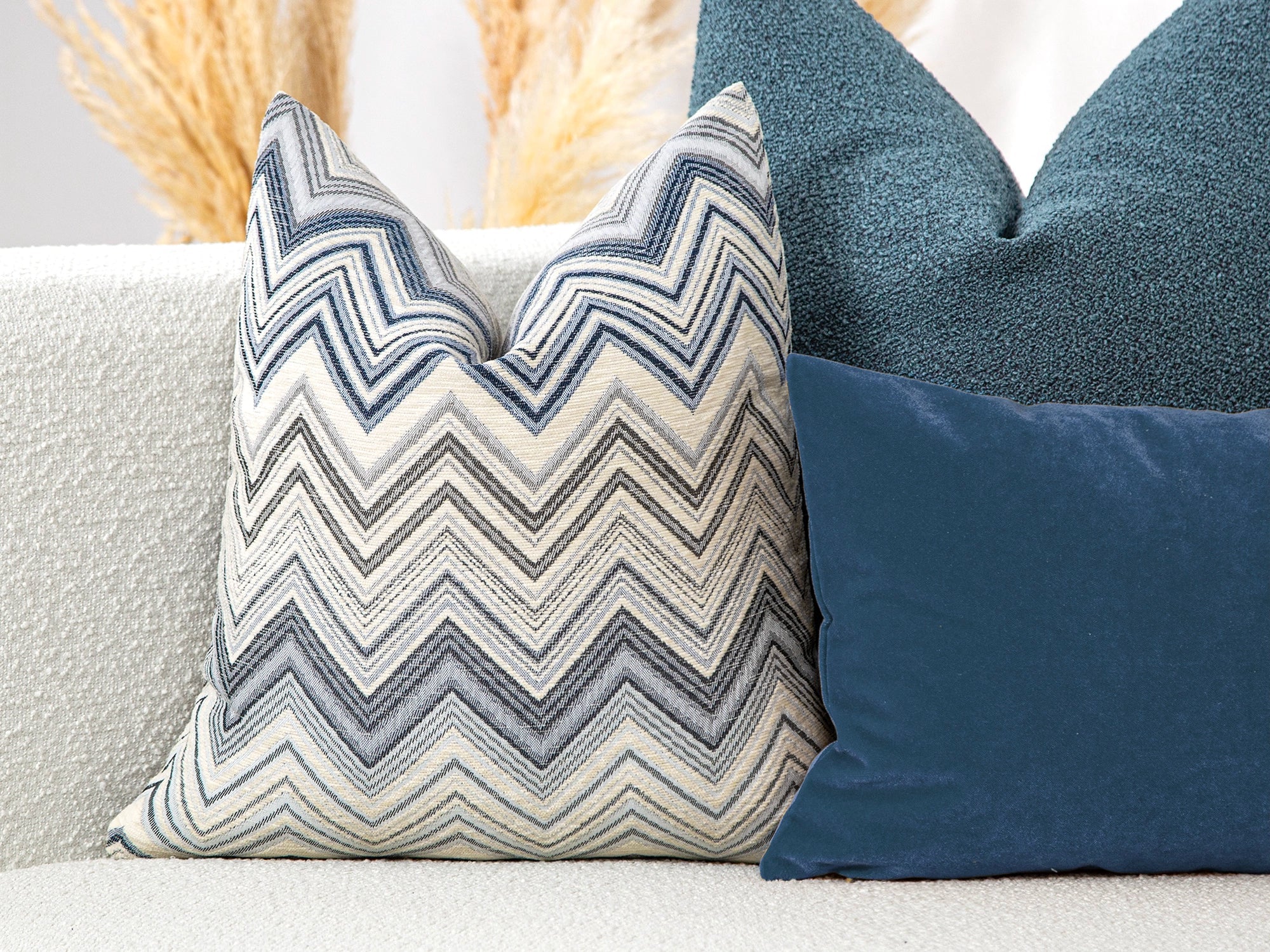 Indigo Chevron Pillow Cover