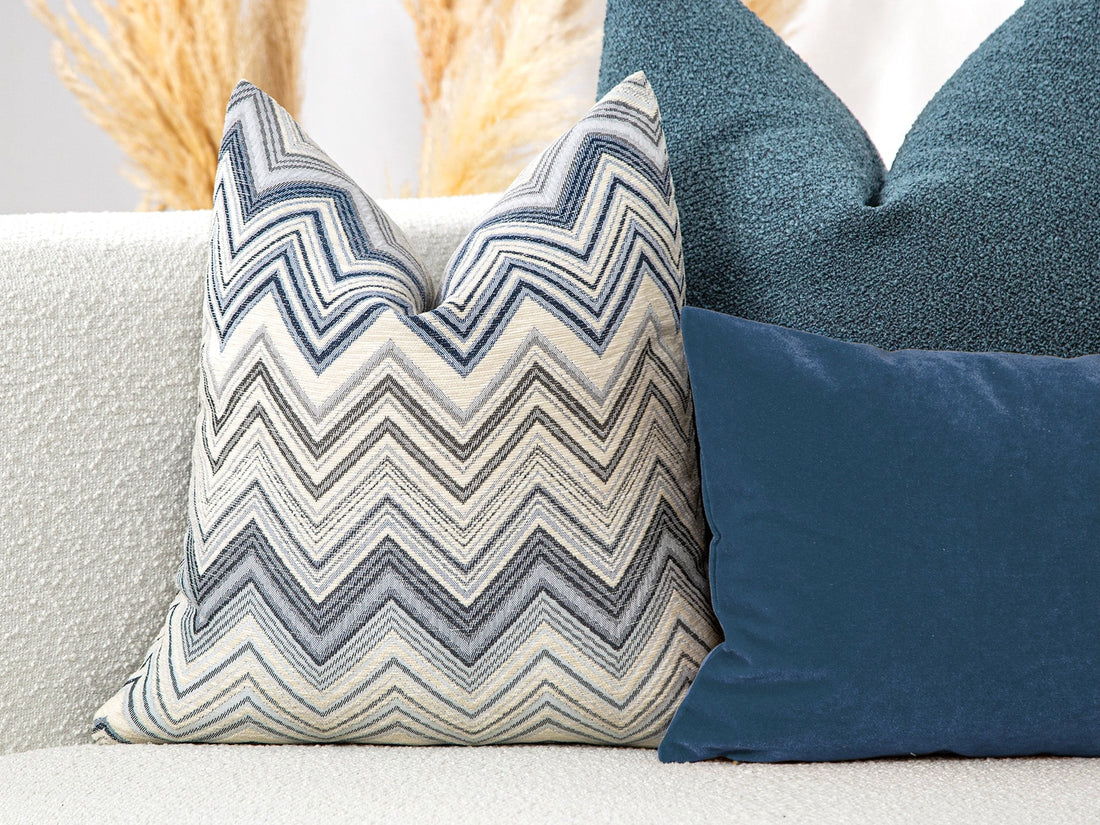 Indigo Chevron Pillow Cover
