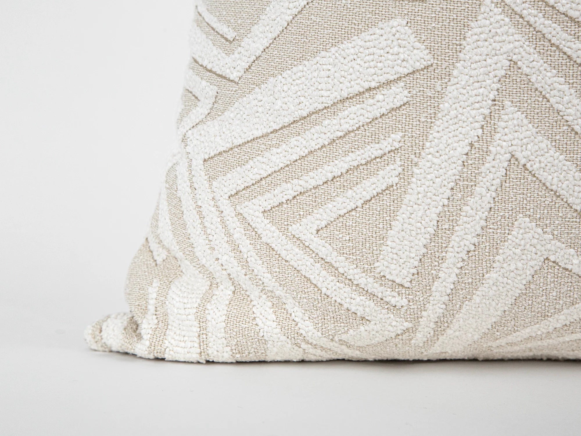 Ivory Arch Geo Textured Pillow Cover - District