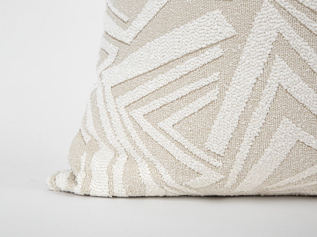 Ivory Arch Geo Textured Pillow Cover - District