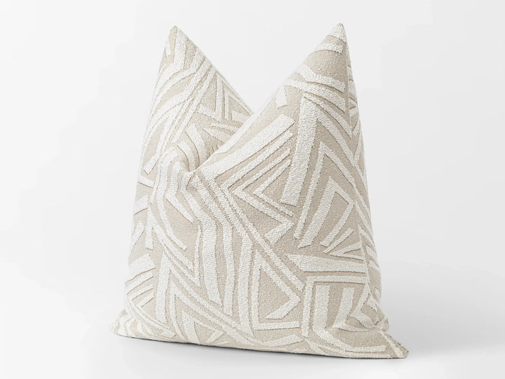 Ivory Arch Geo Textured Pillow Cover - District