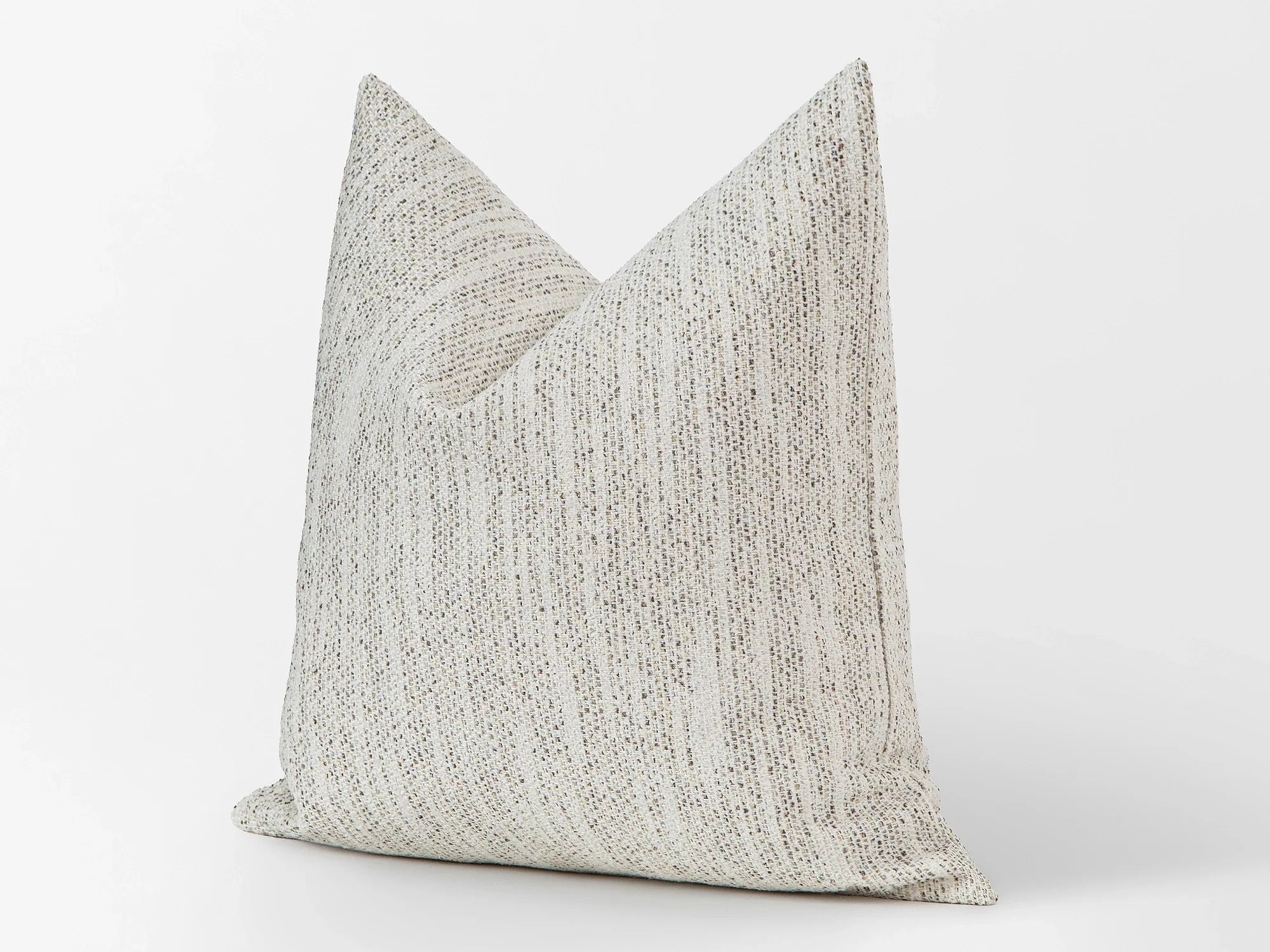Ivory Beige Speckled Woven Pillow Cover