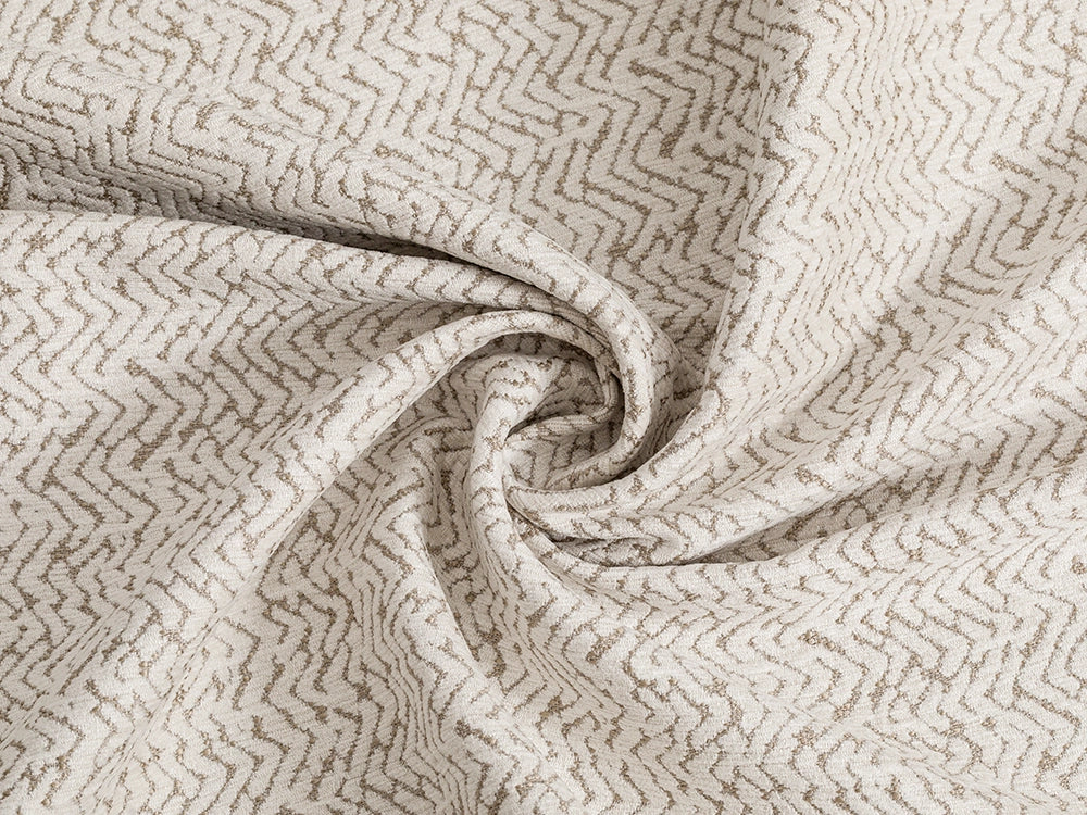 Ivory Chevron Upholstery Fabric - Textured & Neutral