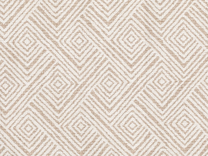 Ivory Geometric Upholstery Fabric – Textured & Soft