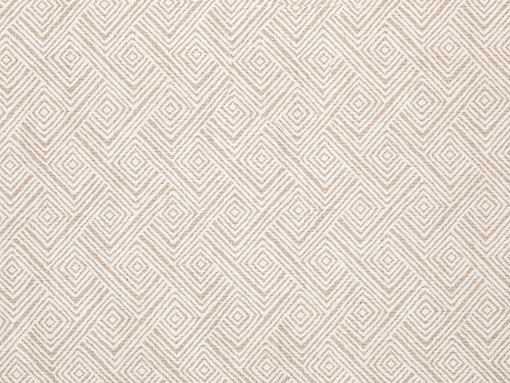Ivory Geometric Upholstery Fabric – Textured & Soft