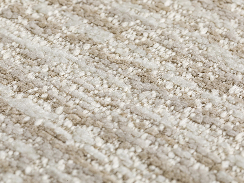 Ivory Textured Upholstery Fabric - Woven & Striped