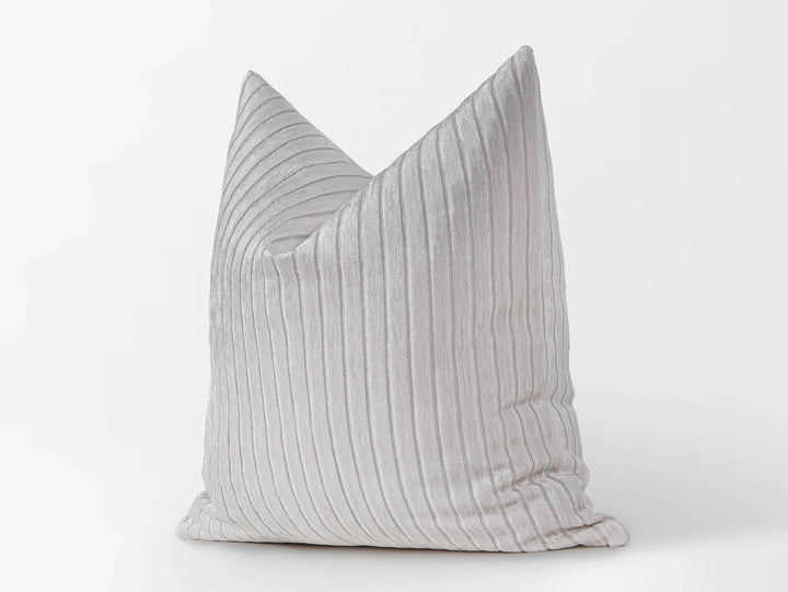 Ivory Shiny Velvet Corduroy Pillow Cover