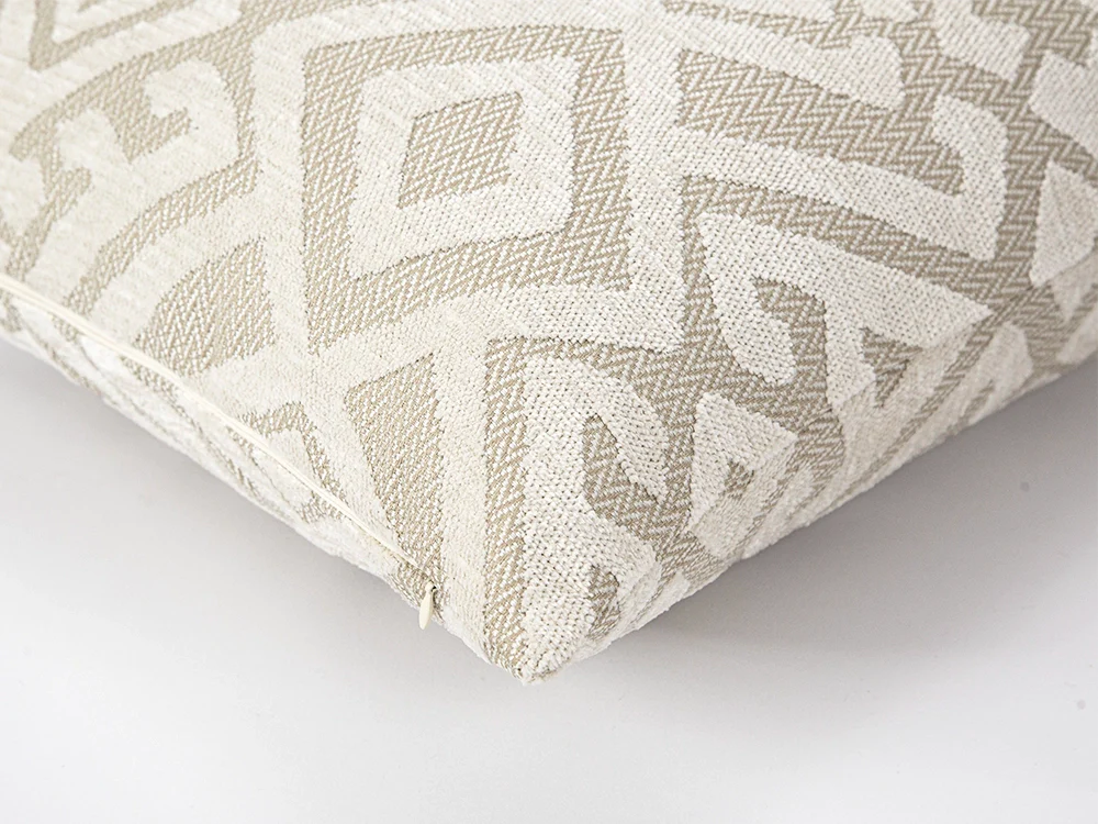 Ivory Ethnic Pillow Cover - Textured & Rustic