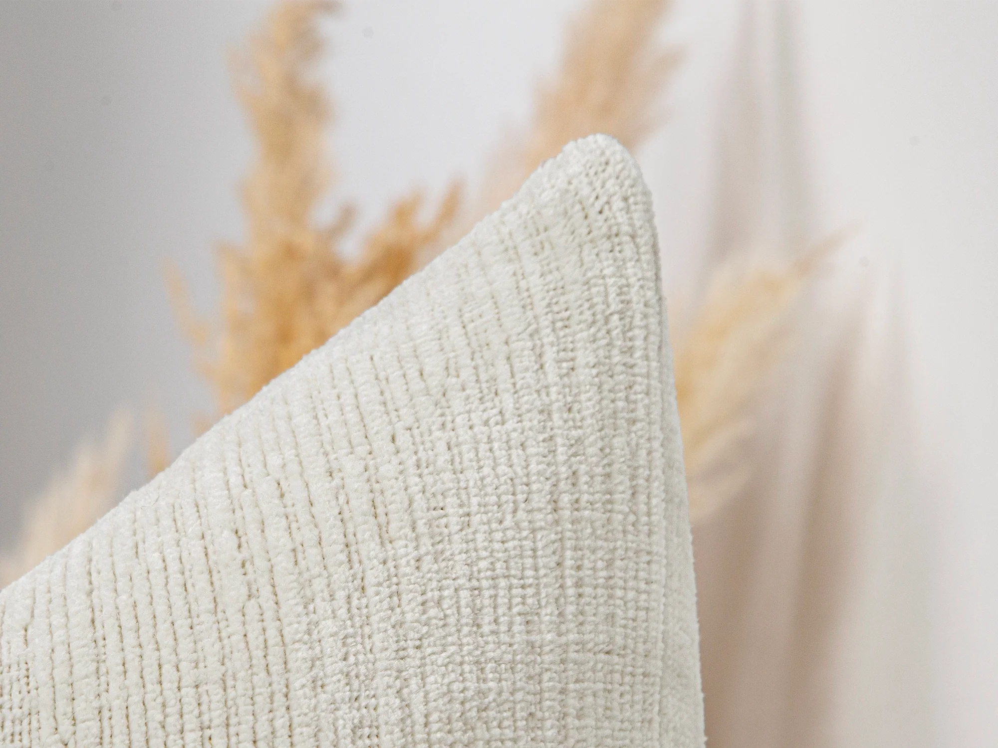 Ivory Soft Textured Pillow Cover