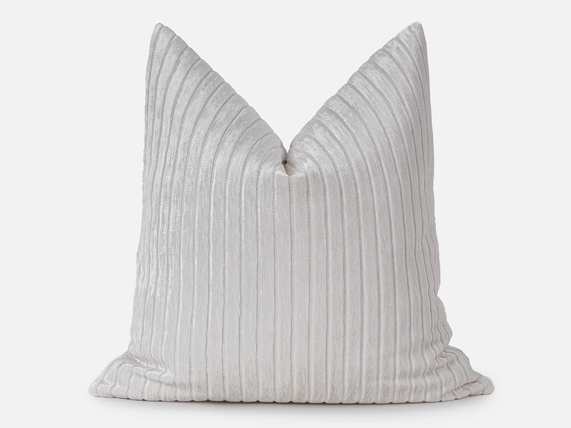 Ivory Shiny Velvet Corduroy Pillow Cover