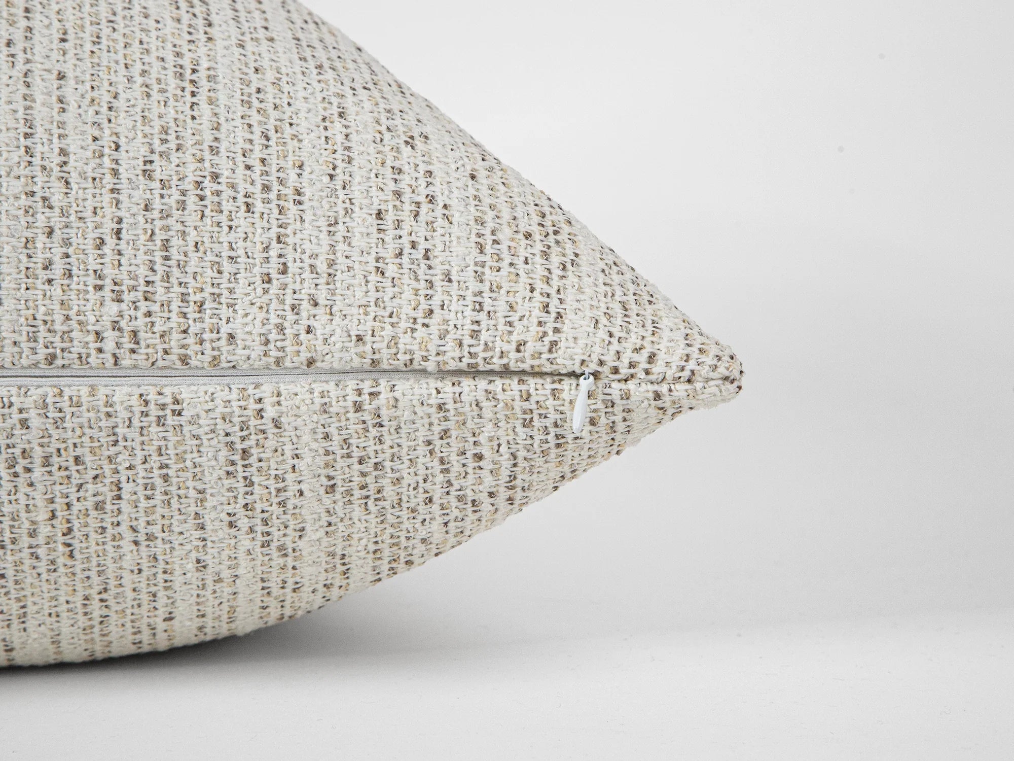 Ivory Beige Speckled Woven Pillow Cover