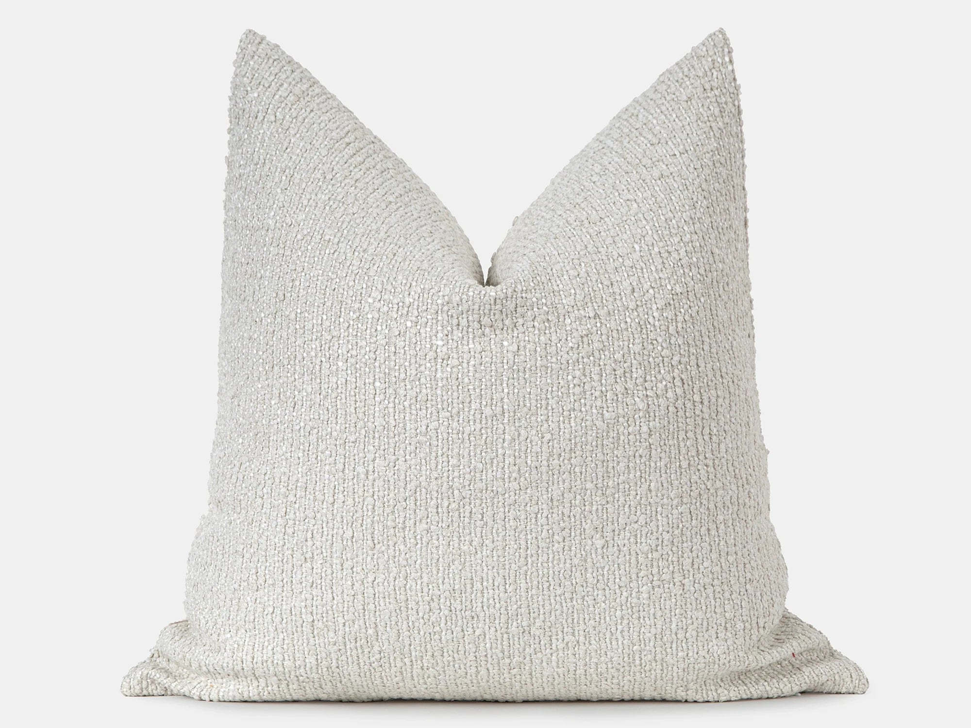 Ivory Striped Boucle Pillow Cover