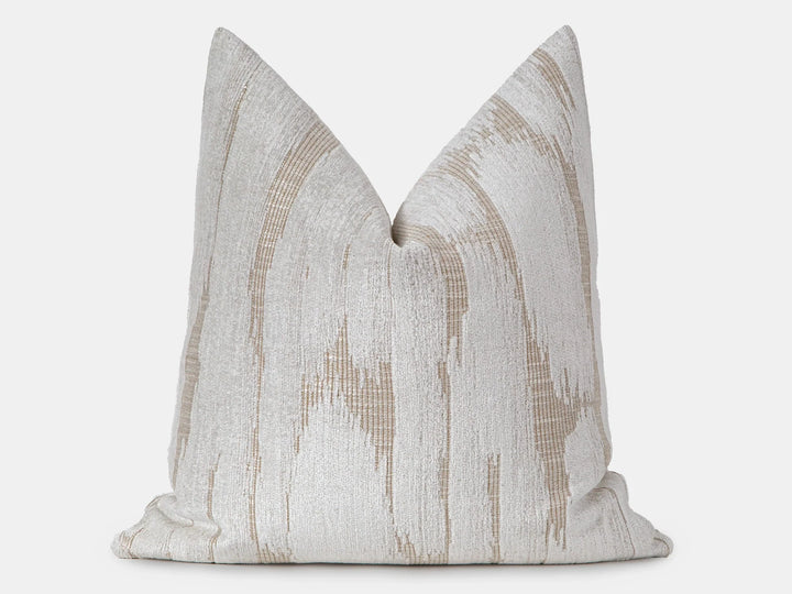 Ivory Textured Silky Pillow Cover