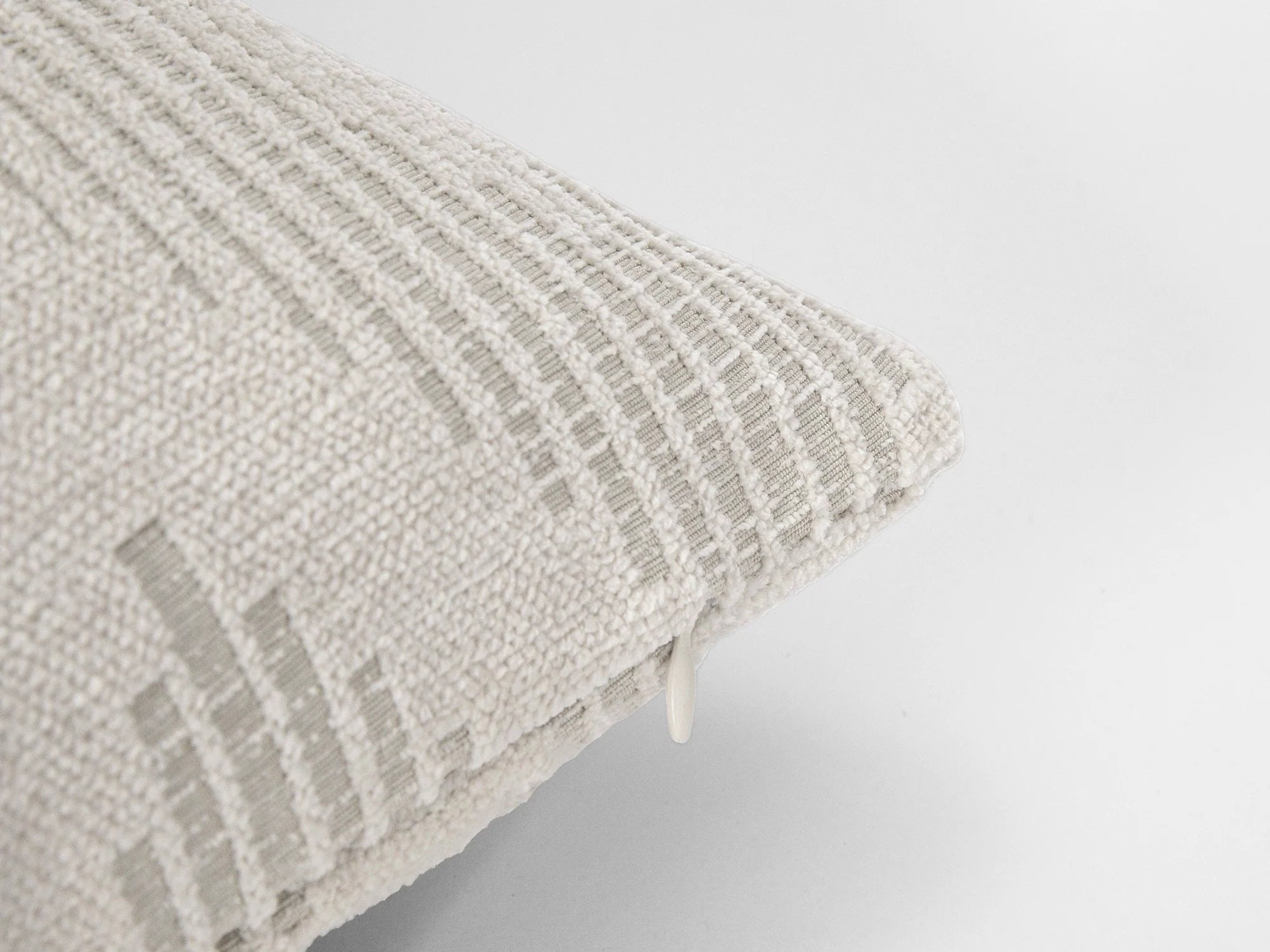 Ivory Chevron Textured Pillow Cover