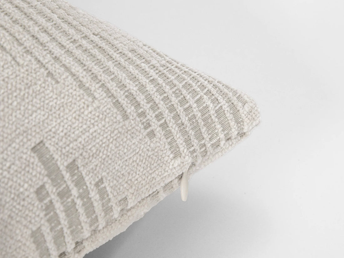 Ivory Chevron Textured Pillow Cover