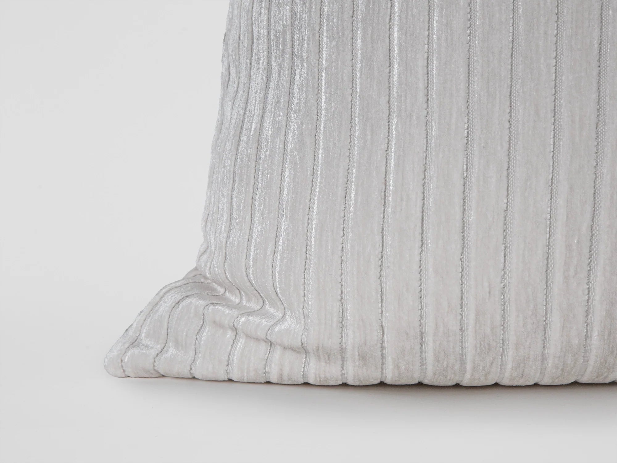 Ivory Shiny Velvet Corduroy Pillow Cover