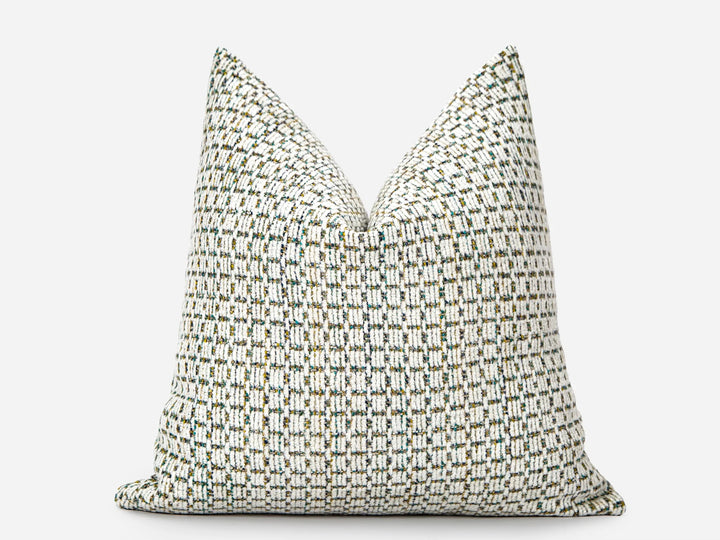 Ivory Layered Woven Pillow Cover