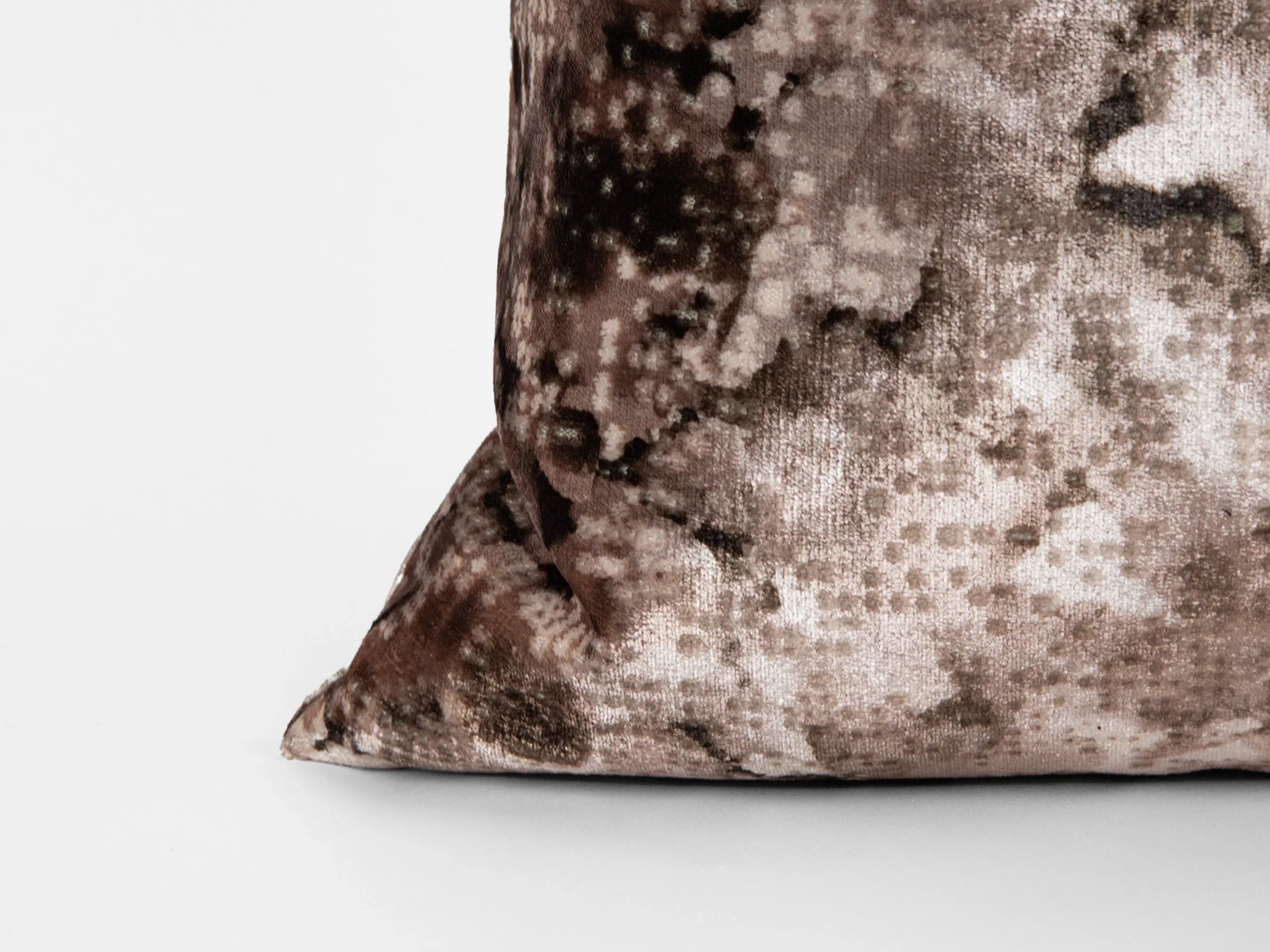 Latte Brown Watercolor Velvet Pillow Cover