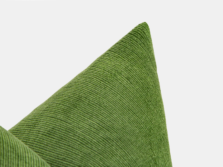 Apple Green Ribbed Velvet Pillow Cover