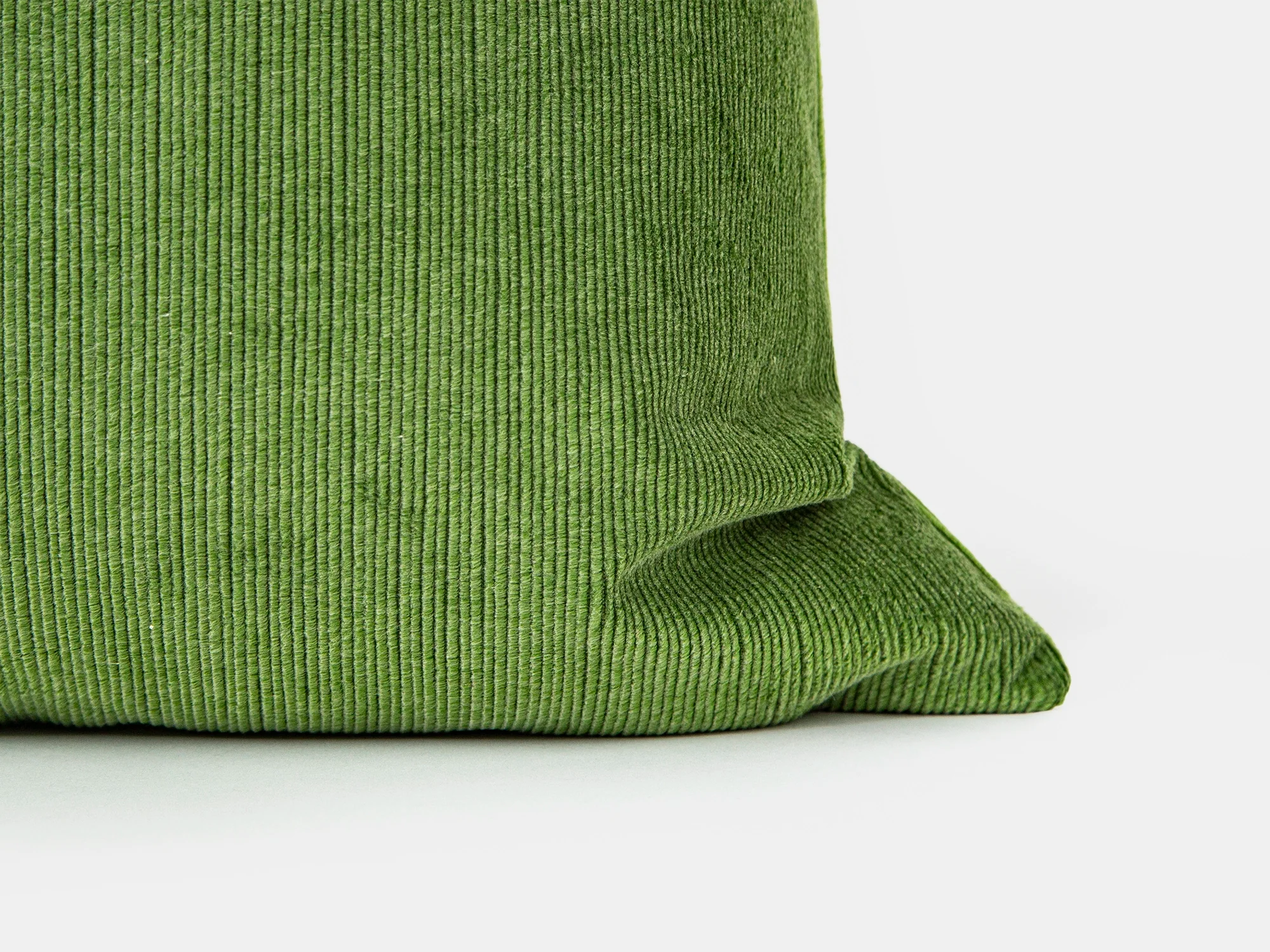 Apple Green Ribbed Velvet Pillow Cover