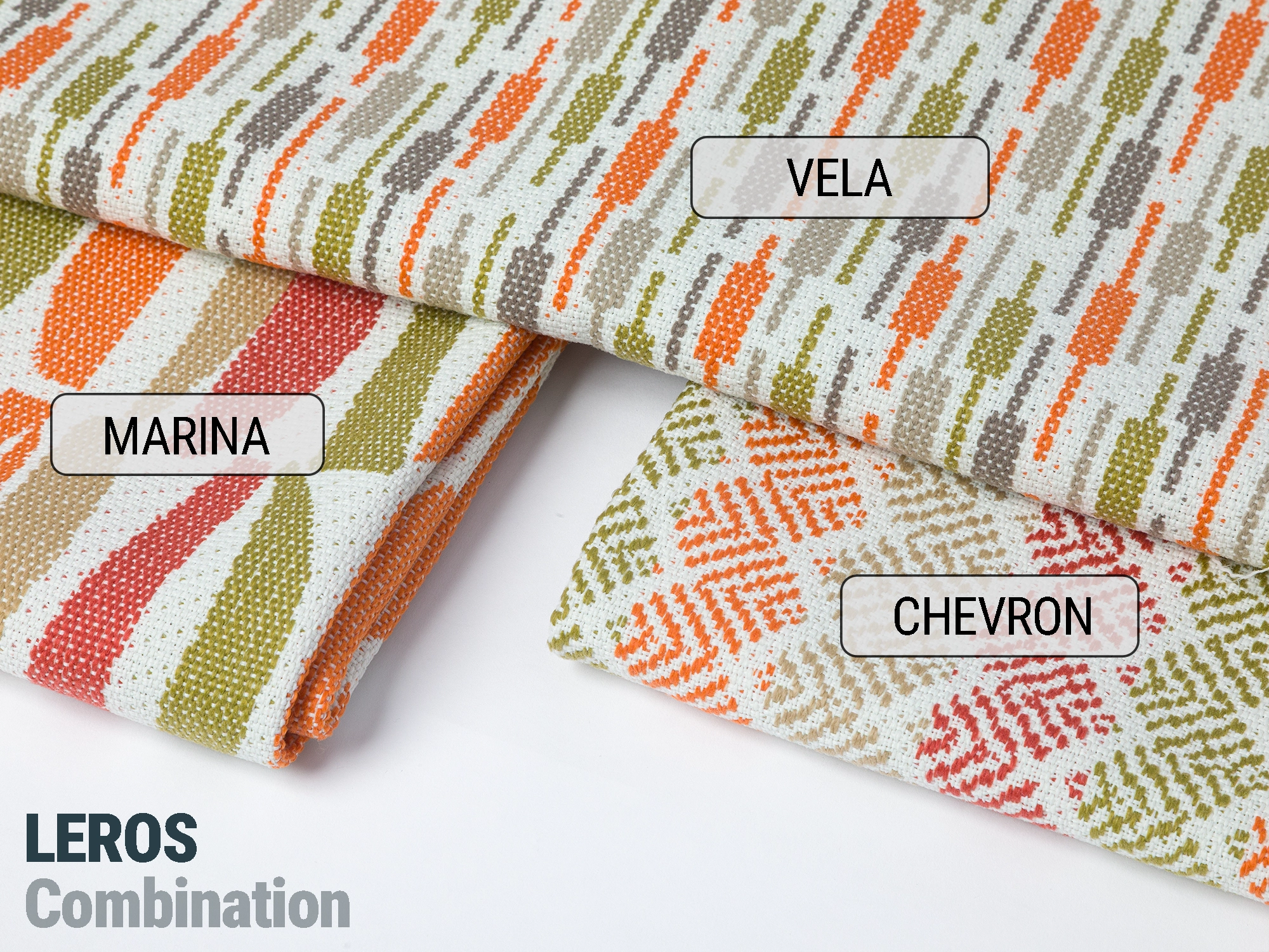 Orange Chevron Upholstery Fabrics - Outdoor & Indoor