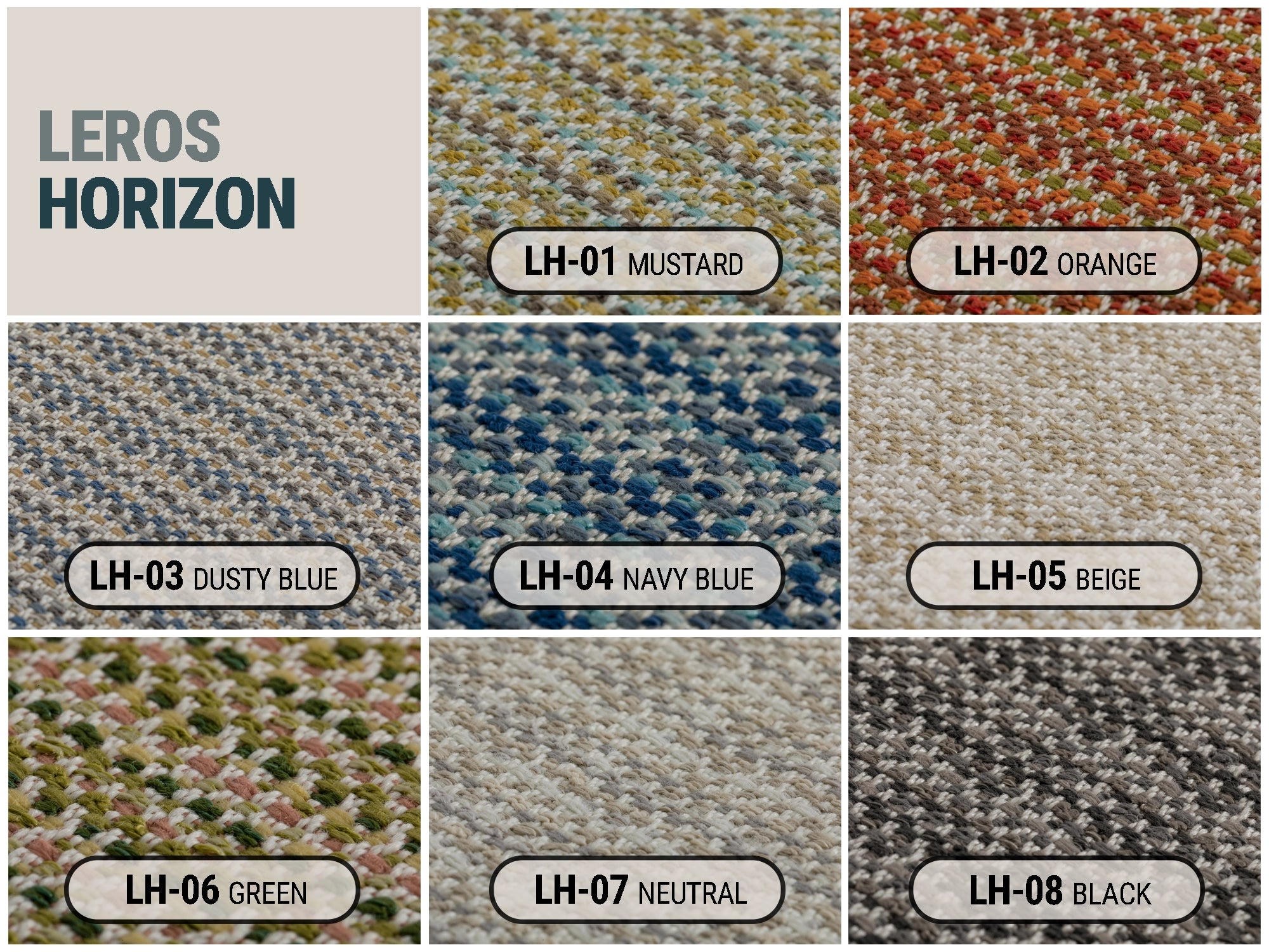 Horizon Outdoor/Indoor Upholstery Fabrics - 8 Color Options