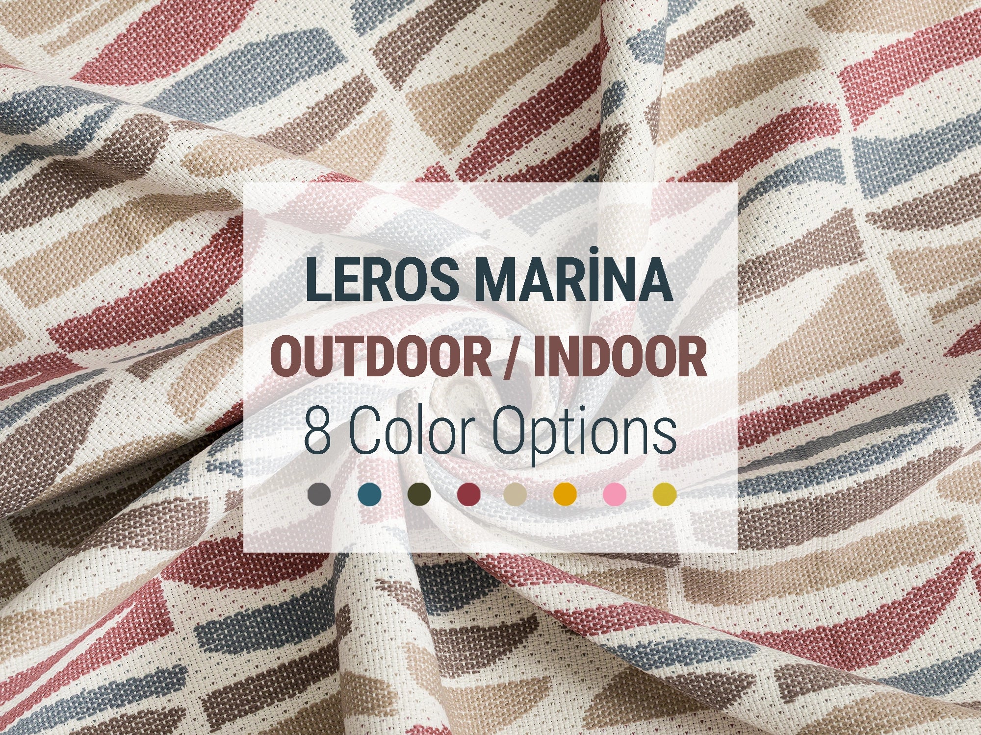 Geometric Outdoor/Indoor Upholstery Fabrics - 8 Color Options