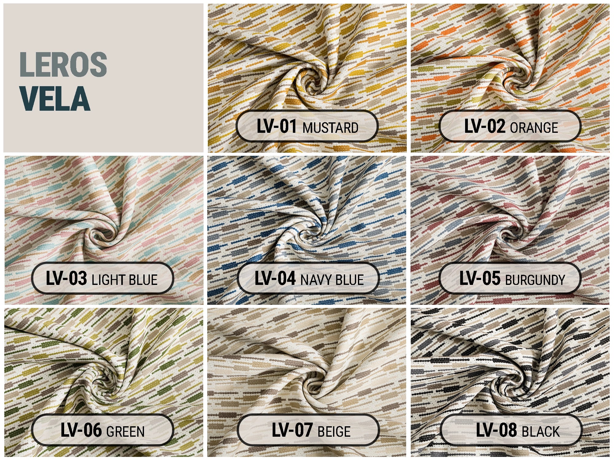 Vela Outdoor/Indoor Upholstery Fabrics - 8 Color Options
