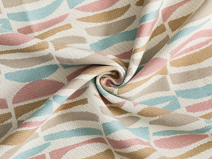 Light Blue Geometric Upholstery Fabric - Outdoor & Indoor