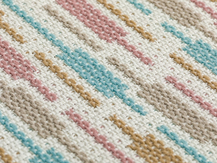 Light Blue Striped Upholstery Fabric - Outdoor & Indoor