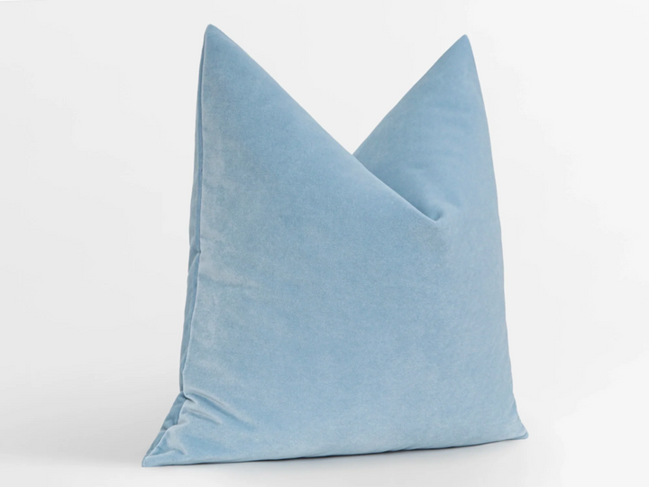 Light Blue Velvet Pillow Cover