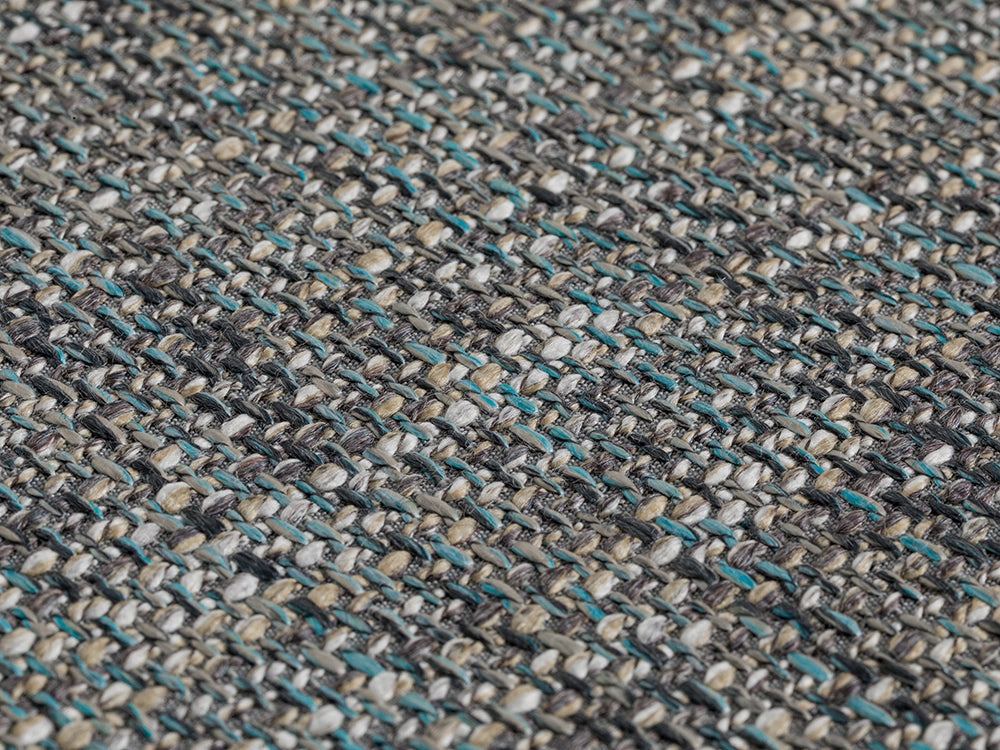 Light Blue Woven Upholstery Fabric - Linen Look