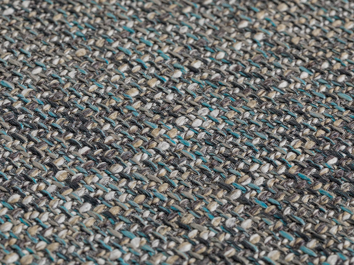 Light Blue Woven Upholstery Fabric - Linen Look