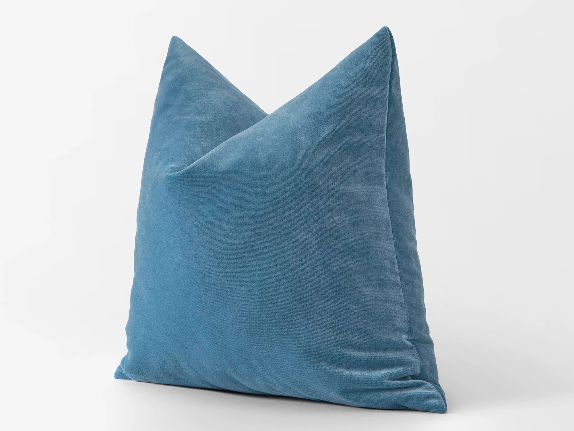 Sky Blue Velvet Pillow Cover