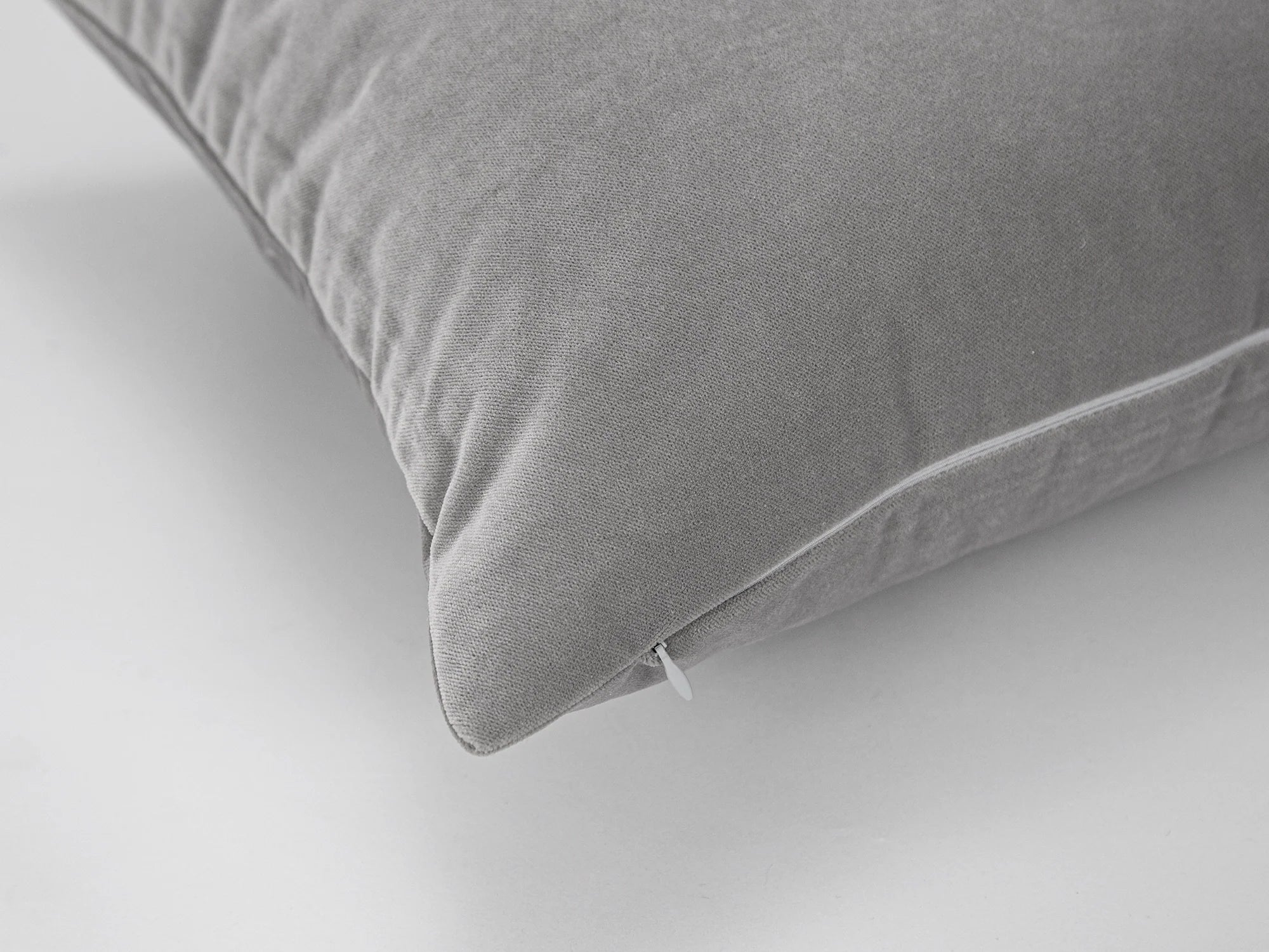 Light Gray Velvet Pillow Cover