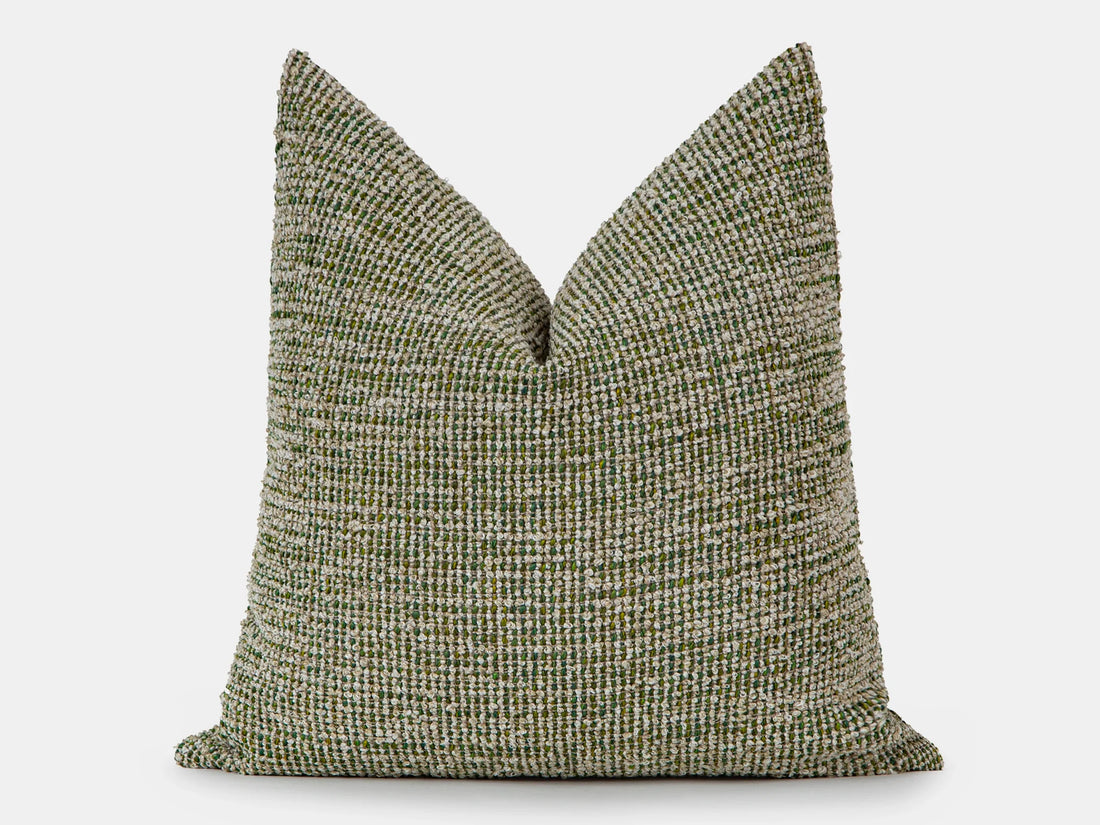 Light Green Textured Pillow Cover