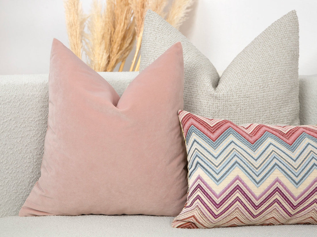 Blush Pink Velvet Pillow Cover