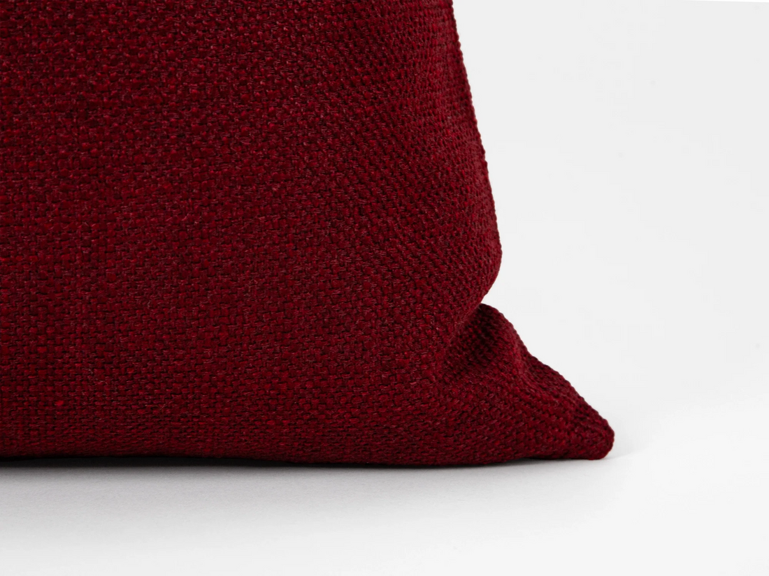 Burgundy Linen Pillow Cover