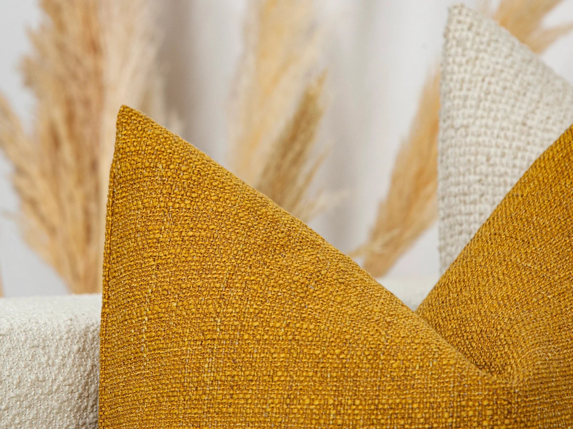 Ochre Linen Pillow Cover