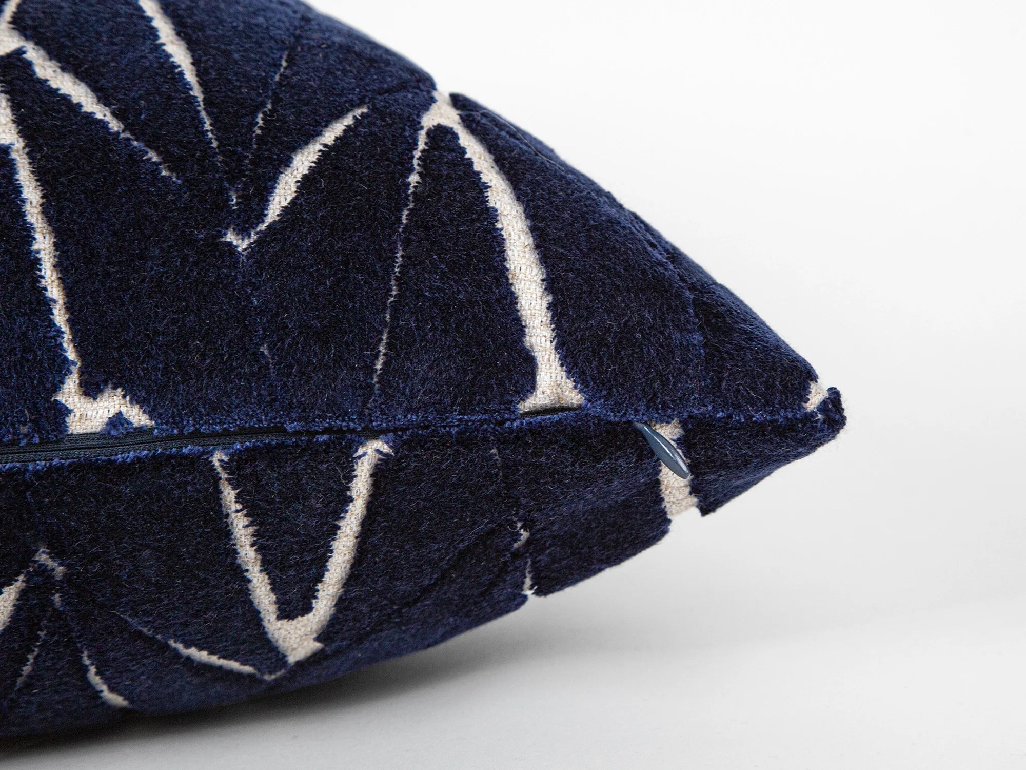 Midnight Blue Cut Velvet Pillow Cover
